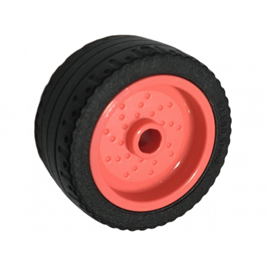 coral wheel 18mm d x 12mm with pin hole and stud dotted brake rotor lines with black tire 24 x 12 low 66727 18977