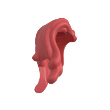 coral minifigure hair female long top left side swept back