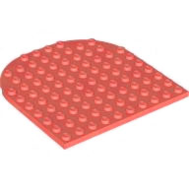 coral plate round 10 x 10 rounded end