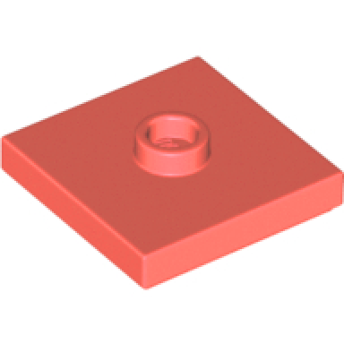 coral plate modified 2 x 2 with groove and 1 stud in center jumper