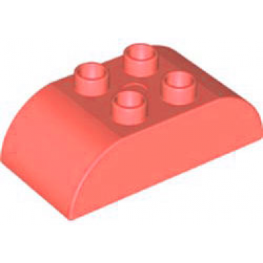 coral duplo brick 2 x 4 slope curved double