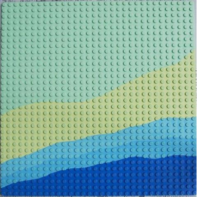 light green baseplate 32 x 32 with beach pattern