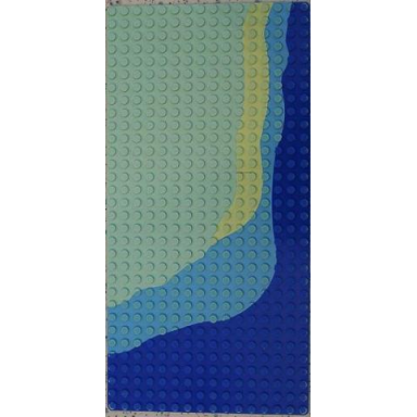 light green baseplate 16 x 32 with beach pattern