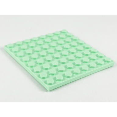 light green plate 8 x 8