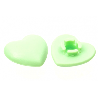 light green clikits icon heart 2 x 2 small with pin frosted solid and transparent colors