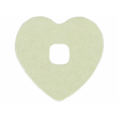 light green clikits icon accent foam paper heart 3 7 8 x 3 7 8 with pearlescent surface