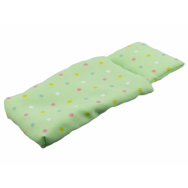 light green belville cloth pouch adult with dots pattern