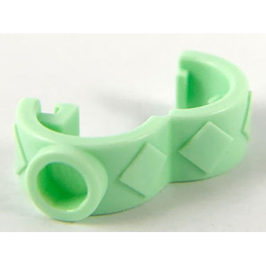 light green scala clothes hair clip watch round type