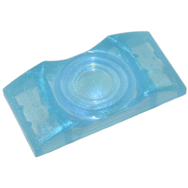 satin trans-light blue electric light slope curved 4 x 2 x 2 3 double with fresnel lens