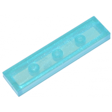 satin trans-light blue tile 1 x 4