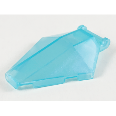 satin trans-light blue windscreen 6 x 4 x 1 hexagonal with bar handle