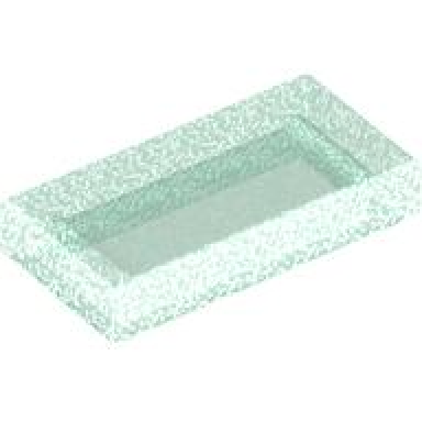 satin trans-light blue tile 1 x 2