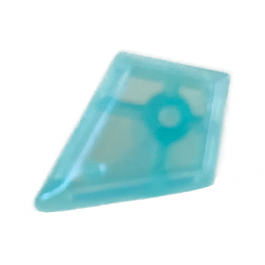 satin trans-light blue tile modified 1 x 2 diamond with bar