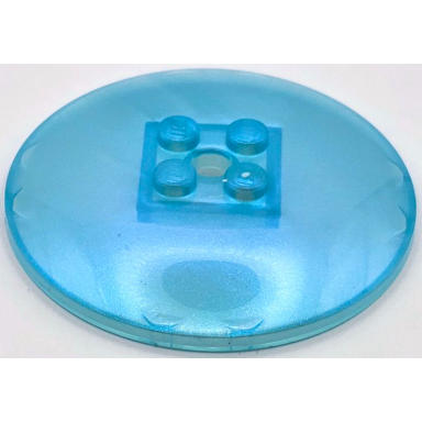 satin trans-light blue dish 6 x 6 inverted radar - solid studs