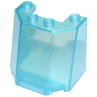 satin trans-light blue windscreen 3 x 4 x 3