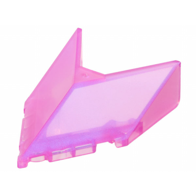 satin trans-dark pink windscreen 6 x 4 x 1 1 3 pointed