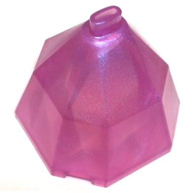satin trans-dark pink mini doll skirt long full octagonal diamond dress container bottom