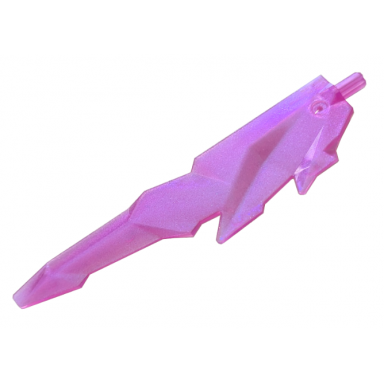 satin trans-dark pink large figure weapon blade crystal shard with axle