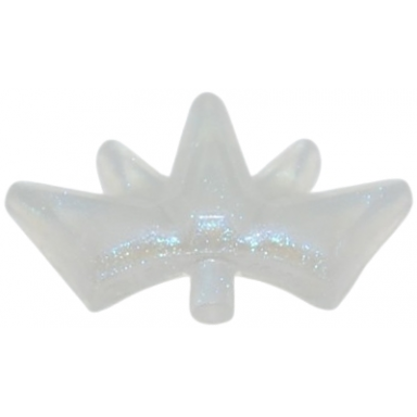 satin trans-clear minifigure crown tiara 5 points