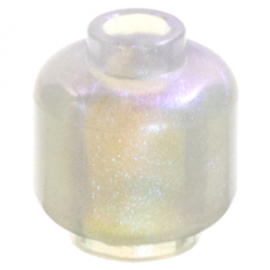 satin trans-clear minifigure head plain