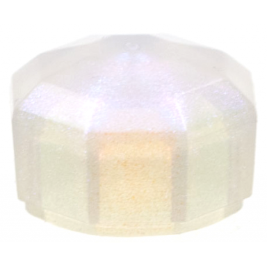 satin trans-clear rock 1 x 1 jewel octagonal