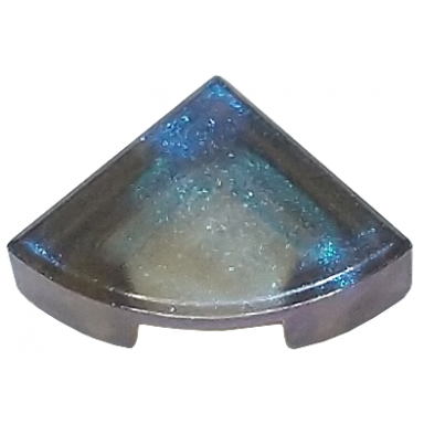 satin trans-brown tile round 1 x 1 quarter