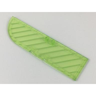 trans-light bright green door 1 x 4 x 11 1 3 curved top