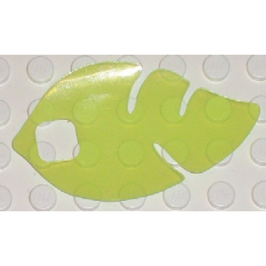 trans-light bright green clikits icon accent plastic leaf 6 x 4 with cutouts