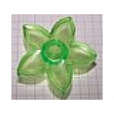 trans-light bright green duplo plant flower with stud