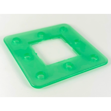 trans-light green clikits frame square with 8 holes