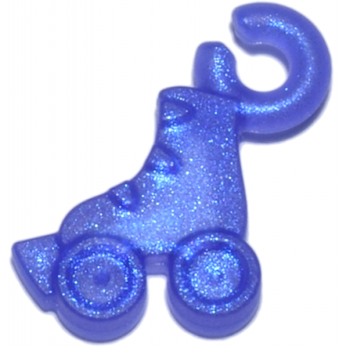 satin trans-purple charm roller skate