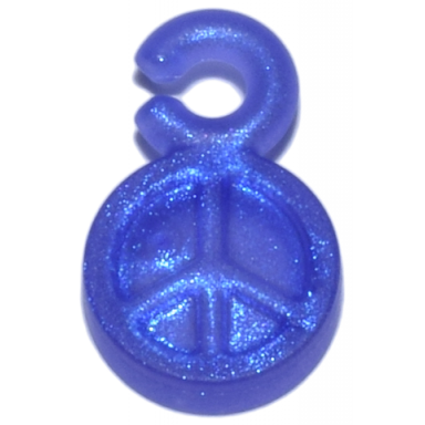 satin trans-purple charm peace symbol