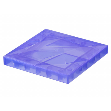 satin trans-purple brick modified 6 x 6 x 2 3 no studs with ice crystal surface profile