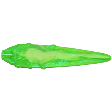 flame vapor trail with axle hole and ovals with marbled yellowish green pattern