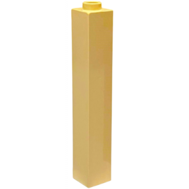 light yellow brick 1 x 1 x 5 - hollow stud