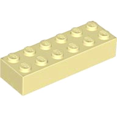 light yellow brick 2 x 6