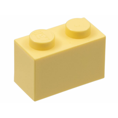 light yellow brick 1 x 2