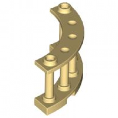 light yellow fence 4 x 4 x 2 quarter round spindled with 2 studs