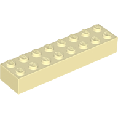 light yellow brick 2 x 8