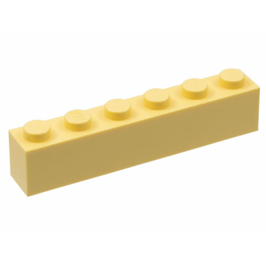 light yellow brick 1 x 6