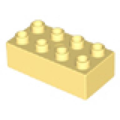 light yellow duplo brick 2 x 4