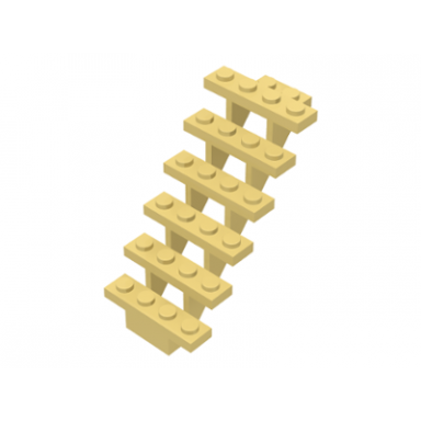 light yellow stairs 7 x 4 x 6 straight open