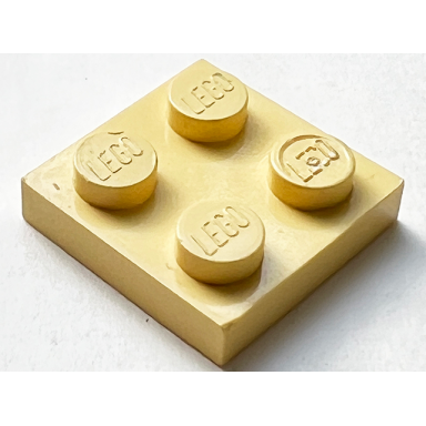 light yellow plate 2 x 2