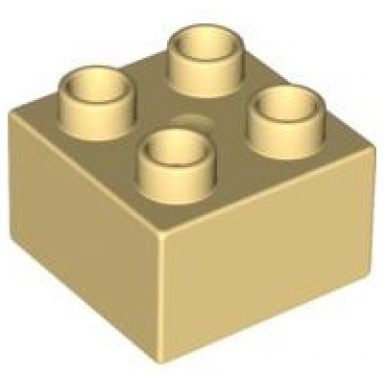 light yellow duplo brick 2 x 2