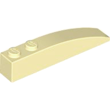 light yellow slope curved 6 x 1