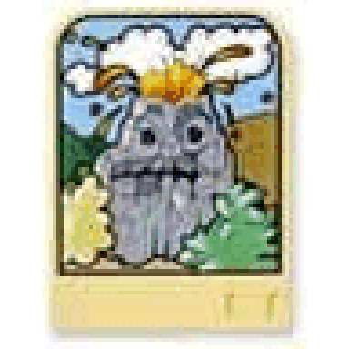 light yellow story builder meet the dinosaurs card with rock with face pattern