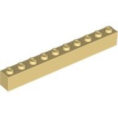 light yellow brick 1 x 10