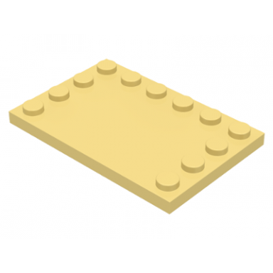 light yellow tile modified 4 x 6 with studs on edges