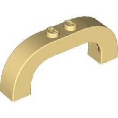 light yellow arch 1 x 6 x 2 curved top