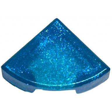 satin trans-dark blue tile round 1 x 1 quarter